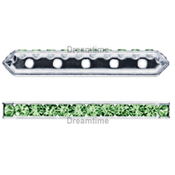 Dreamtime Crystal DC 77730 Rondelle Spacer Bars 5 Hole Peridot/Silver